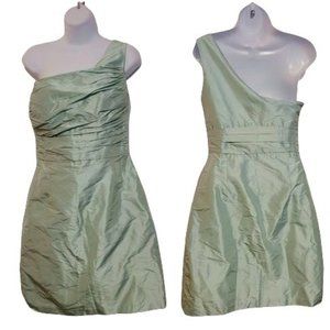 Coren Moore New York 100% Silk Bridesmaid Dress Size 8 Style Skylar/ Mint Green